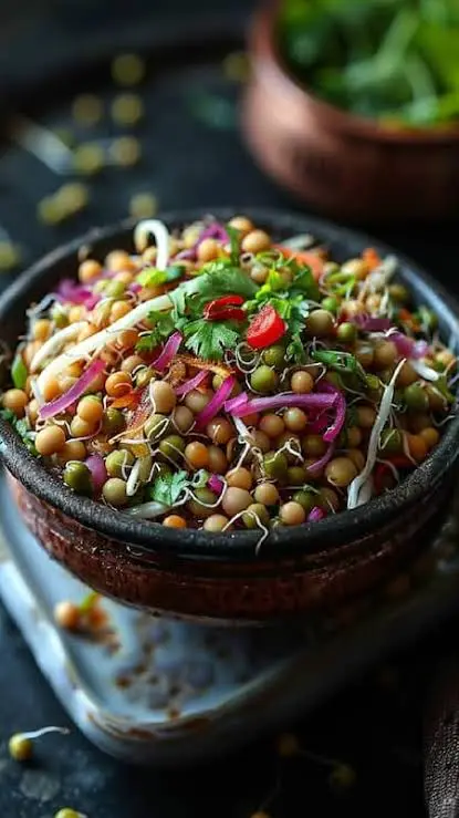 mixed sprout chaat (steamed)